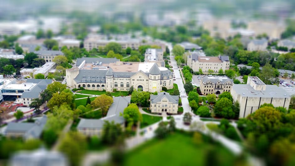 美國大學校園俯視圖